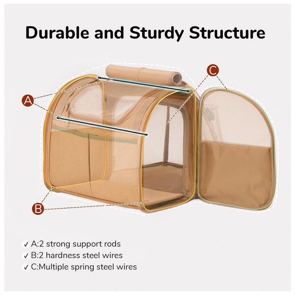 Grey Expandable Breathable Outdoor Portable Large Space Cat Backpack Pet Carrier For Cats And Dogs Dog Clothing & Shoes