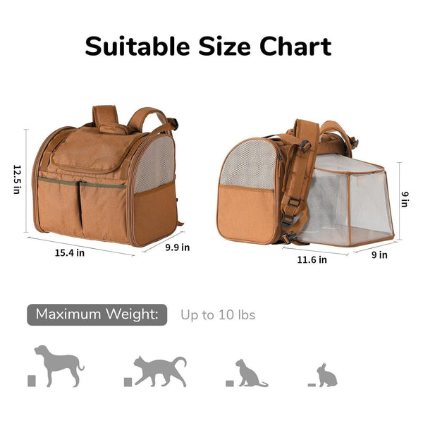 Grey Expandable Breathable Outdoor Portable Large Space Cat Backpack Pet Carrier For Cats And Dogs Dog Clothing & Shoes