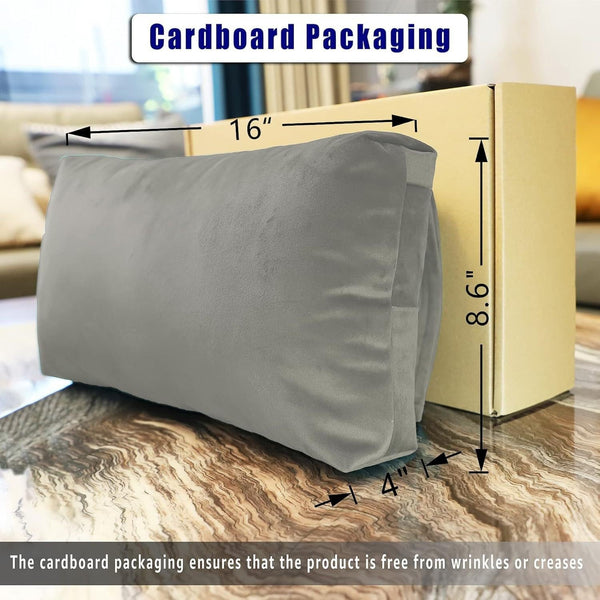 Grey New Fashion Velvet Recliner Headrest With Anti Slip Base Adjustable Neck Support Car Pillow Headrests