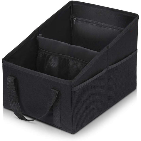 3 Piece Black Car Trunk Storage Box Large Capacity Oxford Cloth Foldable Seat Organizer Car Organisers