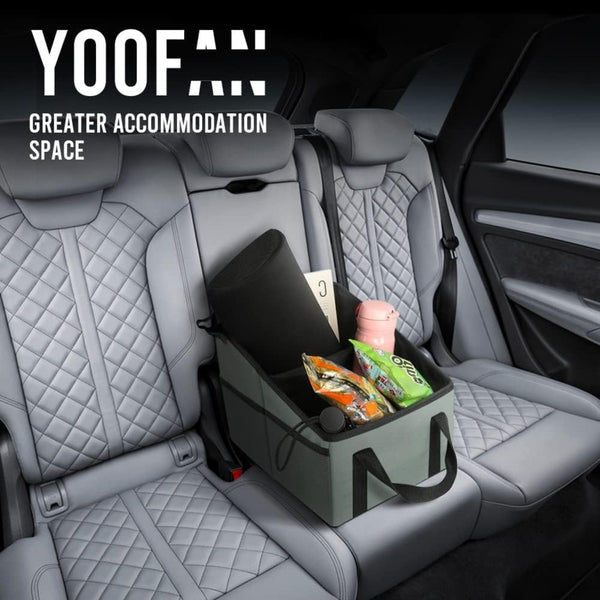 3 Piece Black Car Trunk Storage Box Large Capacity Oxford Cloth Foldable Seat Organizer Car Organisers