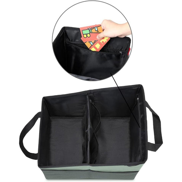 3 Piece Black Car Trunk Storage Box Large Capacity Oxford Cloth Foldable Seat Organizer Car Organisers