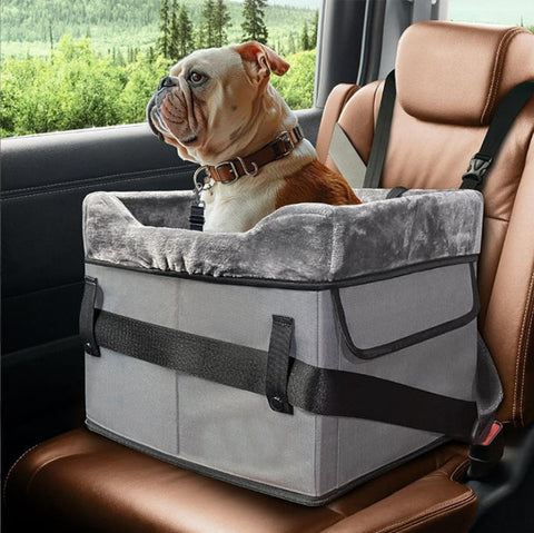 Grey Car Pet Pad Portable Dog Booster Seat For Safe And Comfortable Travel Pet Transport