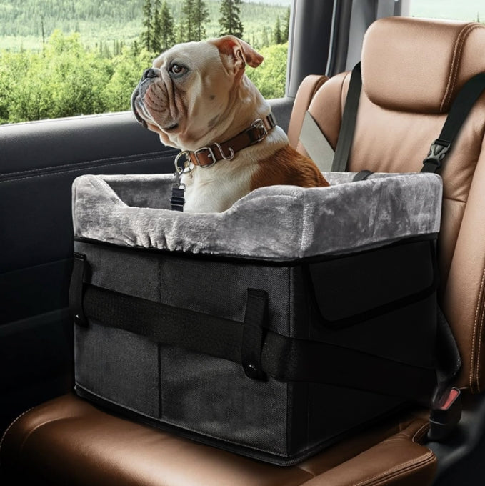 Black Car Pet Pad Portable Dog Booster Seat For Safe And Comfortable Travel Pet Transport
