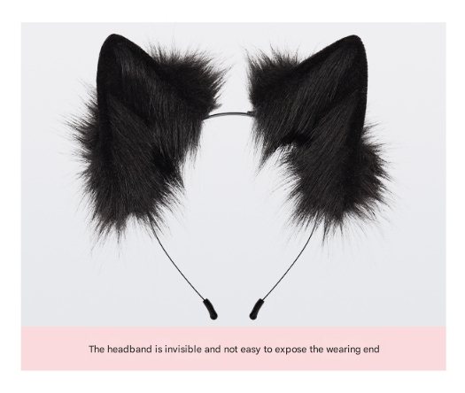 Black And White Halloween Furry Fox Costume Set Plush Mask Ears Headband Tail Paws For Cosplay Other Costume Accessories