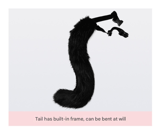 Black And White Halloween Furry Fox Costume Set Plush Mask Ears Headband Tail Paws For Cosplay Other Costume Accessories