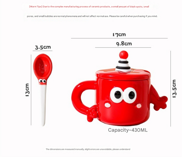 Red Quirky Ceramic Couples Mug Set Fun And Unique Gift For Weddings Special Occasions Mugs