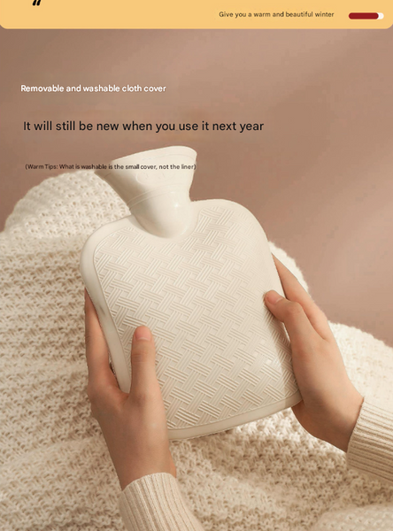 Dark Brown Cozy Capybara Hot Water Bottle With Soft Plush Cover | Leak Proof Pvc Bag For Soothing Pain Relief & Winter Comfort Hot Water Bottles & Cov