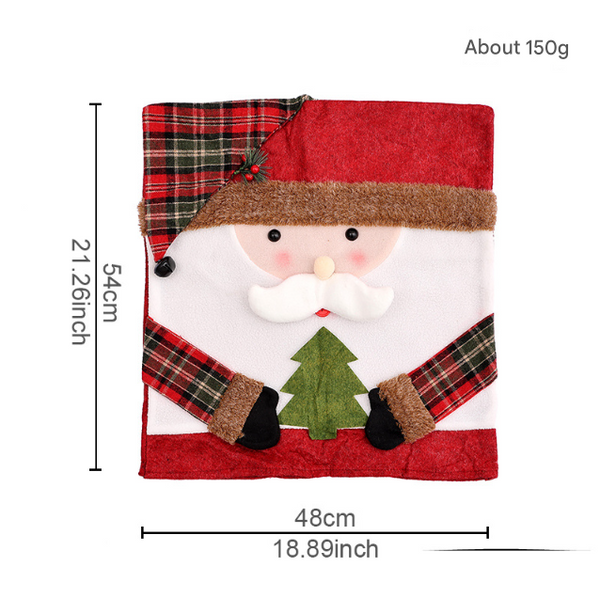 Festive Christmas Dining | Santa Snowman & Reindeer Character Slipcovers Chair Covers