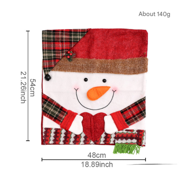 Festive Christmas Dining | Santa Snowman & Reindeer Character Slipcovers Chair Covers