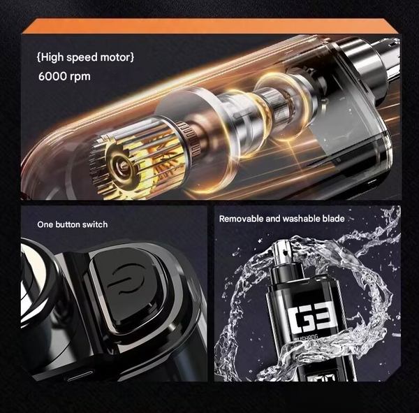 Black Painless Electric Nose & Ear Hair Trimmer Usb C Rechargeable Grooming Tool With Led Battery Display For Men And Women Men's Shavers