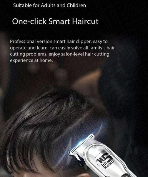 Silver Professional Cordless Hair Clippers Usb Rechargeable Trimmer With Led Display For Barbers & Home Grooming Clippers & Trimmers