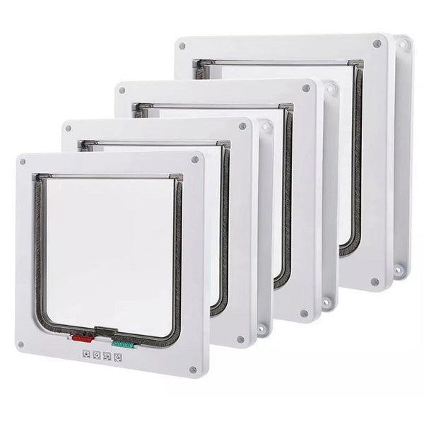 Secure 4 Way Locking Pet Door For Cats & Small Dogs Easy Access Flap Doors Walls Glass(Size Xl) Doors & Flaps