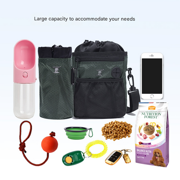 Multi Functional Dog Training Pouch Hands Free Treat & Kibble Bag With Poop Dispenser Treat Bags