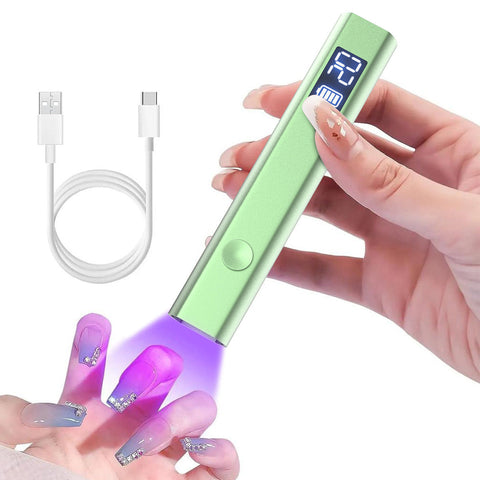 Green Handheld Uv Led Nail Curing Pen Portable Usb Rechargeable Light For Fast Drying Gel Polish & Art Nail Dryers & Lamps