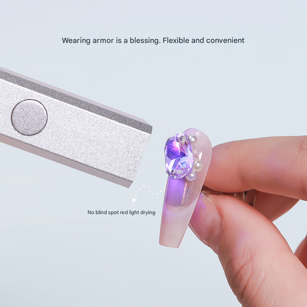 Rose Gold Handheld Uv Led Nail Curing Pen Portable Usb Rechargeable Light For Fast Drying Gel Polish & Art Nail Dryers & Lamps