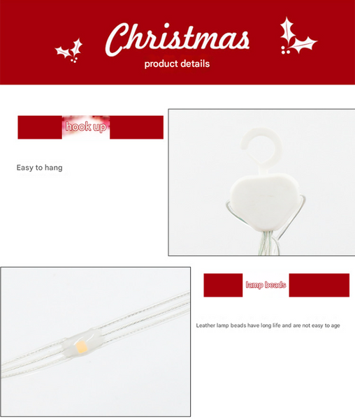 Festive Climbing Santa Led Ladder Light Usb Powered Outdoor Christmas Hanging Decoration With Remote(1.7M) Seasonal Decorations