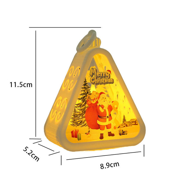 White Elk Charming Christmas Scene Mini Lanterns (Set Of 3) Battery Operated Led Lights For A Cozy Holiday Glow Seasonal Decorations