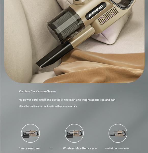 White High Power Wireless Uv Sterilization Mite Removal Vacuum Cleaner Powerful Suction And Deep Cleaning For Home Use Vacuum Cleaners