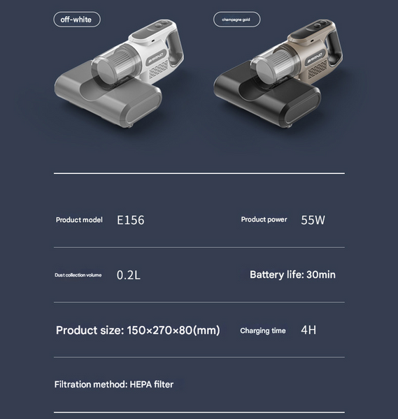 White High Power Wireless Uv Sterilization Mite Removal Vacuum Cleaner Powerful Suction And Deep Cleaning For Home Use Vacuum Cleaners