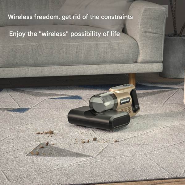 Khaki High Power Wireless Uv Sterilization Mite Removal Vacuum Cleaner Powerful Suction And Deep Cleaning For Home Use Vacuum Cleaners