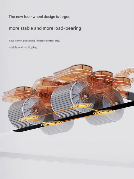 Black Six Elbow Four Wheel Automatic Rebound Abdominal Home Fitness Equipment For Toning Abs And Building Core Strength Abdominal Machines