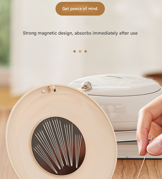 Cream Color Modern Portable Sewing Kit All In One Compact Organizer With Magnetic Pin Cushion For Home & Travel Other Sewing
