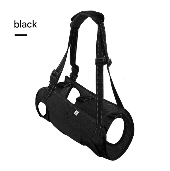 Black Pet Support Harness For Senior And Disabled Dogs Adjustable Chest Back Leash(Size S) Harnesses