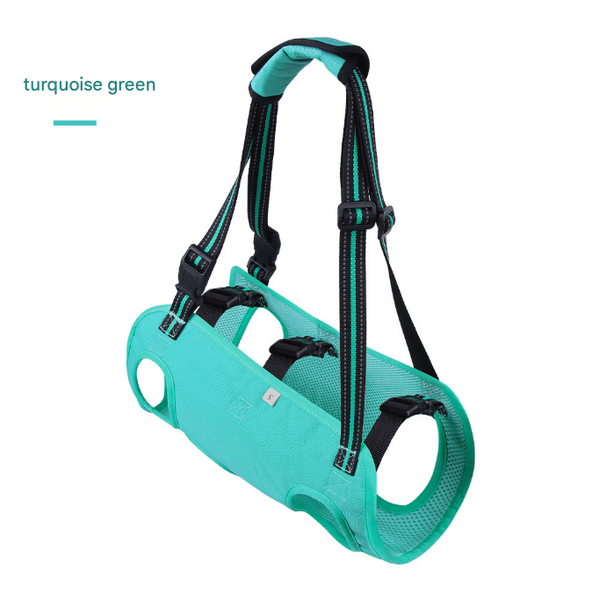 Green Pet Support Harness For Senior And Disabled Dogs Adjustable Chest Back Leash(Size S) Harnesses