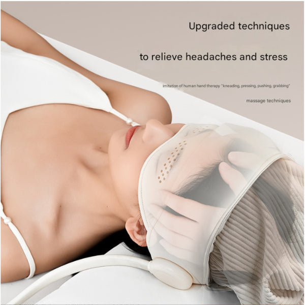 Capless Version Electric Head Massage Hat With Inflatable Airbags 6 Zone Scalp Therapy For Relaxation And Sleep Aid Massagers