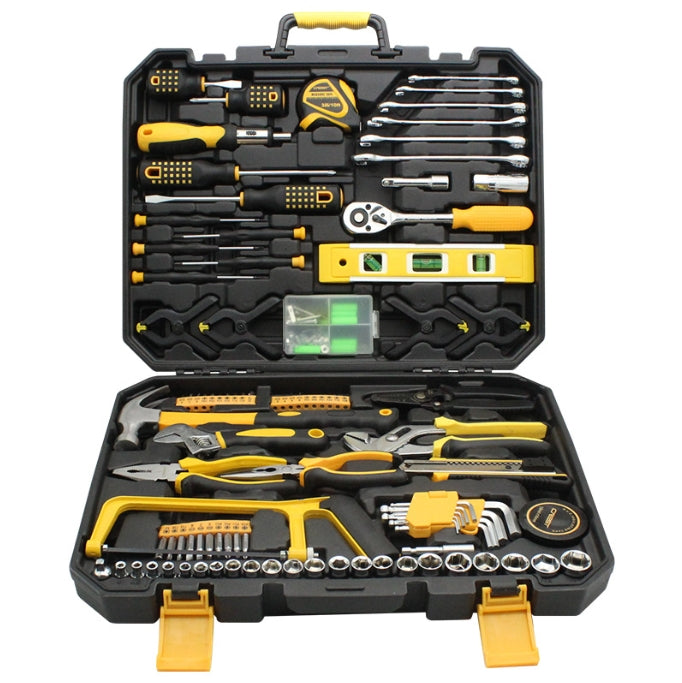 168 Piece Ultimate Hand Tool Kit Comprehensive Household & Auto Repair Set With Socket Wrenches Pliers Screwdrivers Portable Storage Case Mixed Hand T