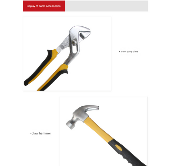 168 Piece Ultimate Hand Tool Kit Comprehensive Household & Auto Repair Set With Socket Wrenches Pliers Screwdrivers Portable Storage Case Mixed Hand T