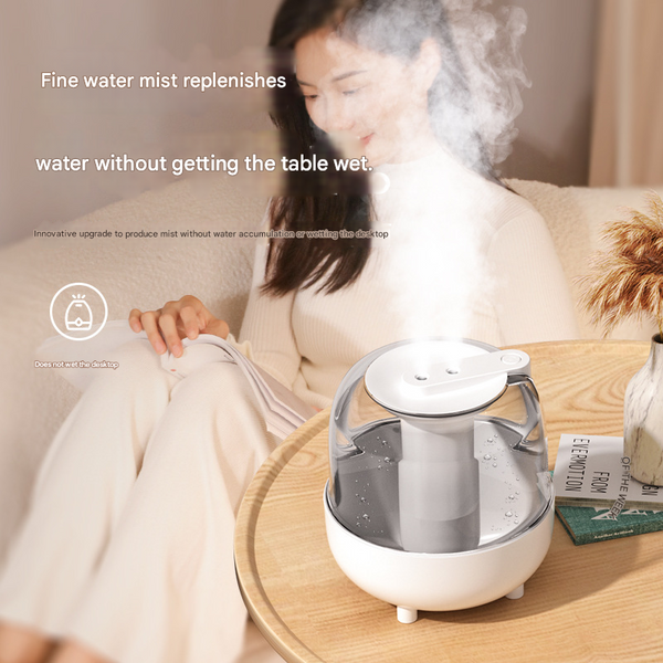 White 3.5L Smart Cool Mist Humidifier With Dual Nozzle & Digital Display Ultra Quiet Air Purifier For Bedroom And Office Humidifiers