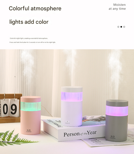 2 Piece White Mini Desktop Humidifier Portable Mist Maker For Home And Car Use Humidifiers