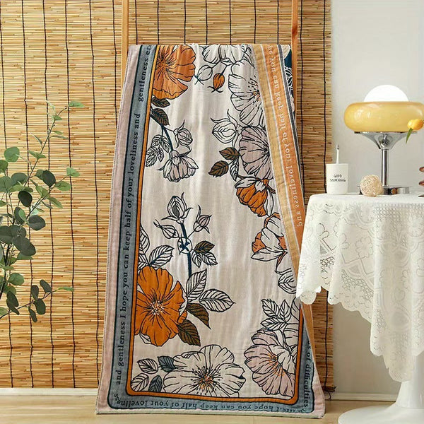 Flower Fairy Powder 40S Pure Cotton Gauze Bath Towel Extra Large Thick Soft And Highly Absorbent For Adults Towels & Washcloths