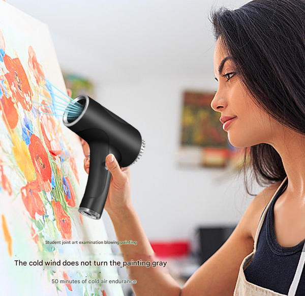 Green Ultra Lightweight Ionic Cordless Hair Dryer Usb Rechargeable Portable Blow With Cool Air Hair Dryers