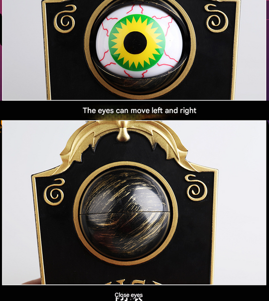 2 Piece White Halloween Animated Eyeball Doorbell Spooky Light Up Prop With Scary Sounds For Party & Decoration Party Decorations