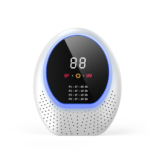 White Rechargeable Ozone & Uv C Air Purifier With Remote Portable Odor Eliminator For Home Pets Closets Air Purifiers