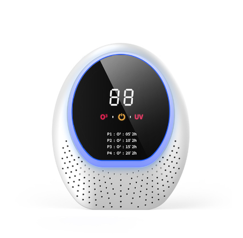 White Rechargeable Ozone & Uv C Air Purifier With Remote Portable Odor Eliminator For Home Pets Closets Air Purifiers