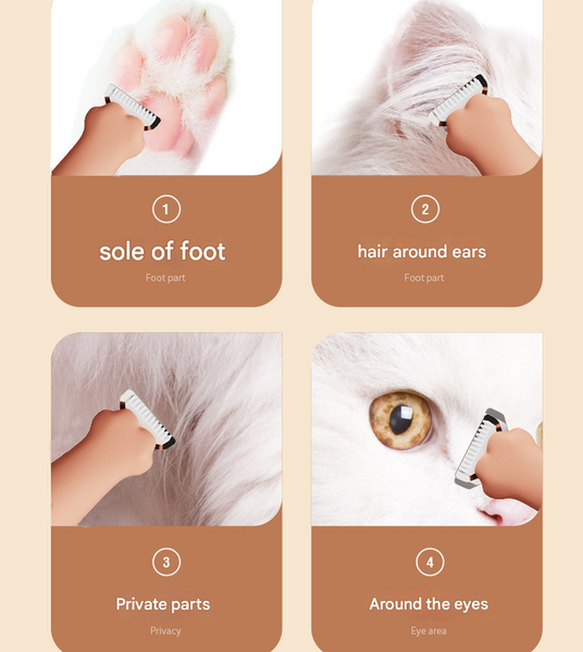 Yellow Precision Pet Paw Trimmer Waterproof & Rechargeable Grooming Clipper For Dog Cat Paws Eyes And Ears Dog Grooming