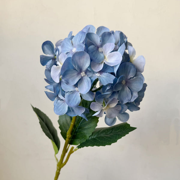 5 Piece Dark Blue Premium Lifelike Hydrangea Artificial Flowers 60Cm Long Stem Faux Floral Bouquet For Home Wedding & Vase Decor Artificial Plants