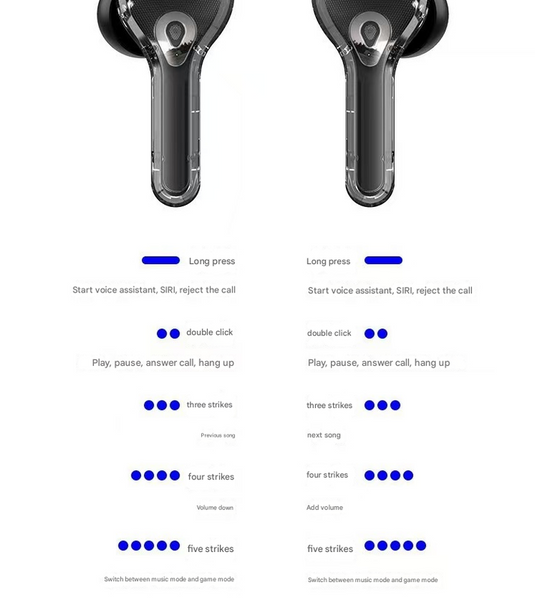 Black Smart Tws With Full Color Lcd Touchscreen Case Bluetooth 5.4 Hifi Stereo & Enc Noise Cancelling Earbuds