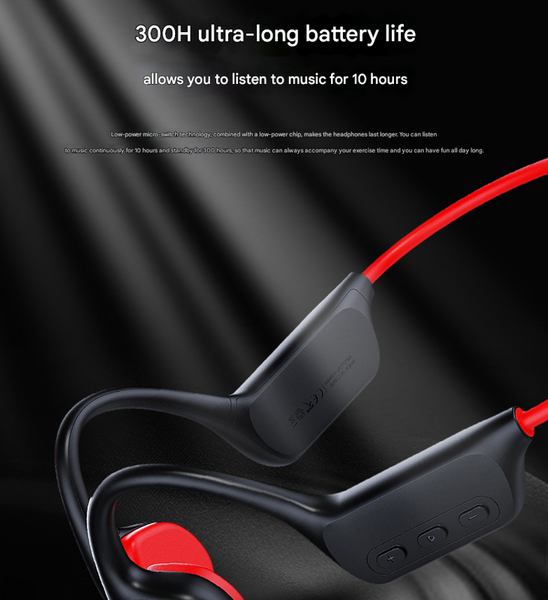 Black Ipx8 Waterproof Swimming Headphones Bone Conduction With 32Gb Mp3 Player Ipods & Mp3 Players