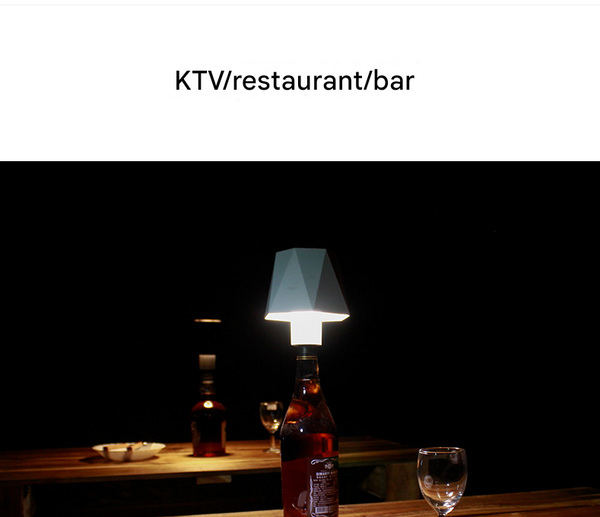 Triangular White Cordless Led Bottle Lamp Rechargeable Touch Control Table Light With 3 Color Modes Lamps
