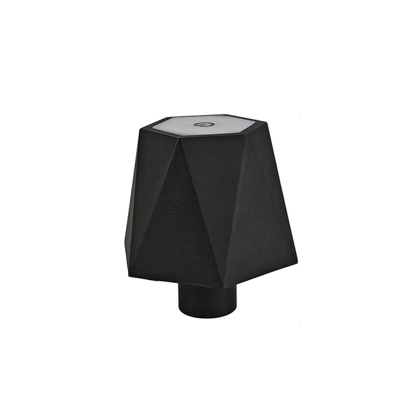 Triangular Black Cordless Led Bottle Lamp Rechargeable Touch Control Table Light With 3 Color Modes Lamps