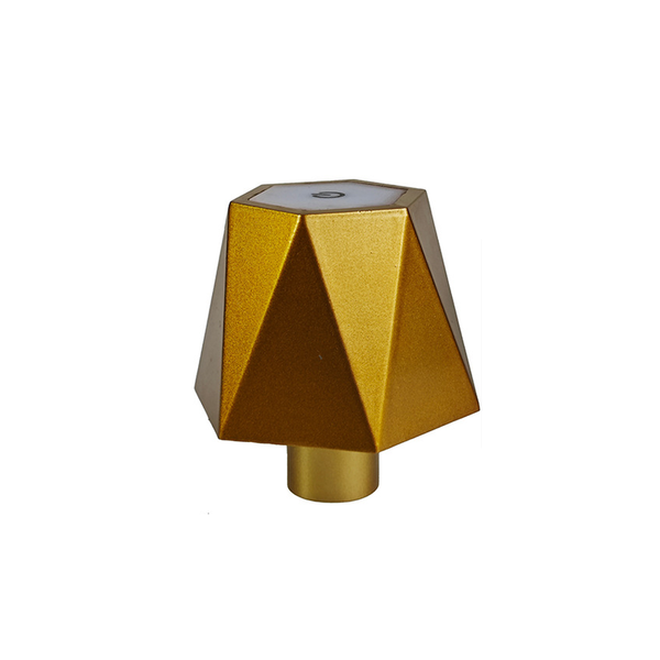 Triangular Gold Cordless Led Bottle Lamp Rechargeable Touch Control Table Light With 3 Color Modes Lamps