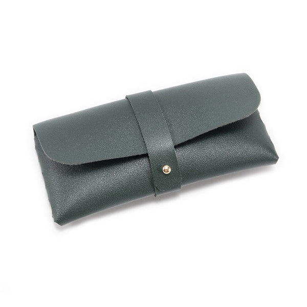 3 Piece Green Chic & Sleek Pu Leather Soft Eyeglass Case Protective Pouch For Sunglasses Reading Glasses Eyeglass Cases & Storage