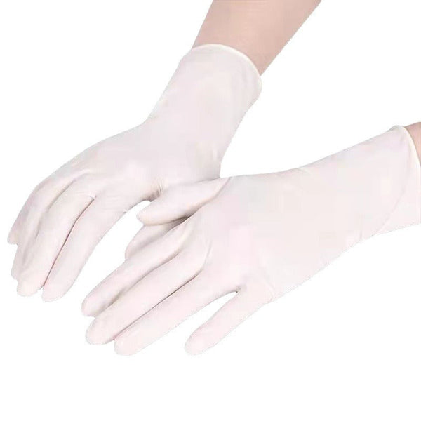 100 Pairs White Premium Disposable Nitrile Gloves Powder Free & Extra Durable For Multi Purpose Use(S) Disposable Gloves