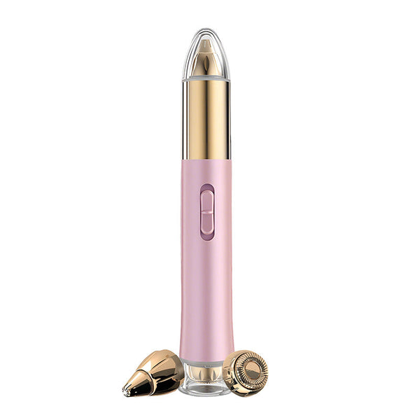 2 In 1 Electric Hair Remover For Women Eyebrow Trimmer & Facial/Body Shaver With Led Light Usb C Rechargeable Pink Clippers & Trimmers