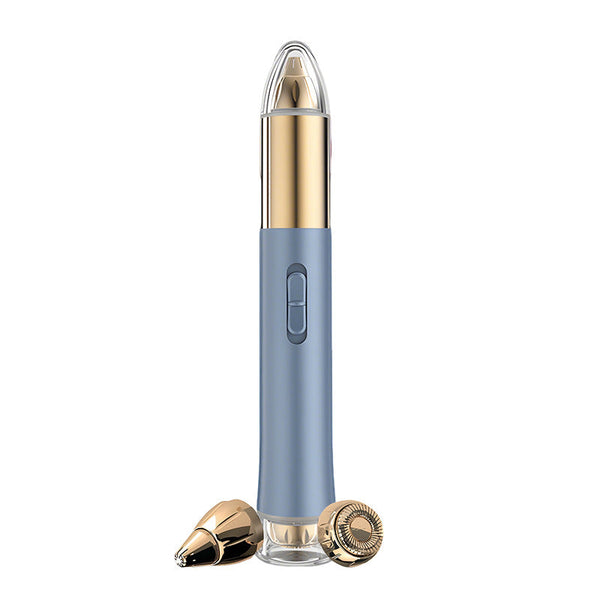 2 In 1 Electric Hair Remover For Women Eyebrow Trimmer & Facial/Body Shaver With Led Light Usb C Rechargeable Blue Clippers & Trimmers